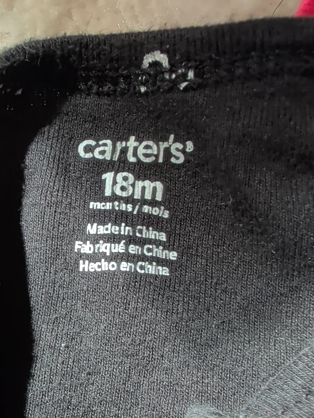 Carter's Black Heart Print & Pink Bunny Cotton Rompers